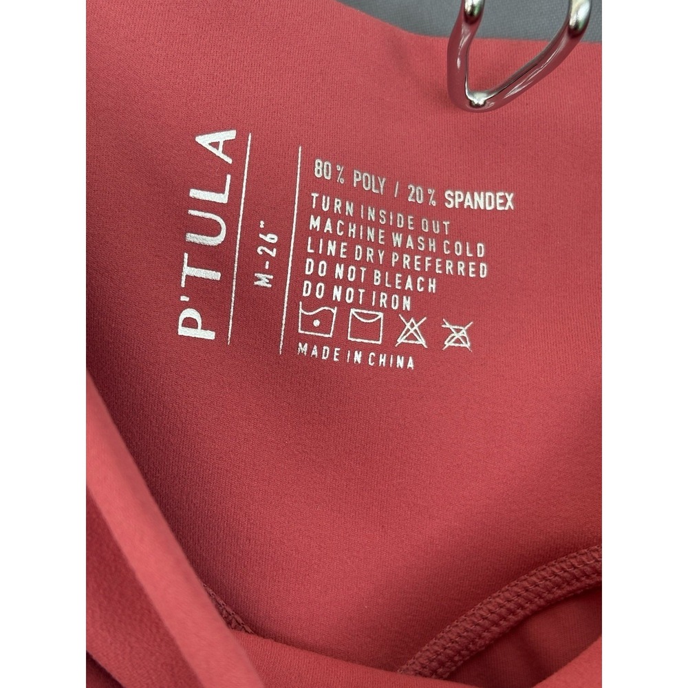 P'tula Stealth Sculpt Leggings 26" Inseam – M – Coral Rosewood V-Contour